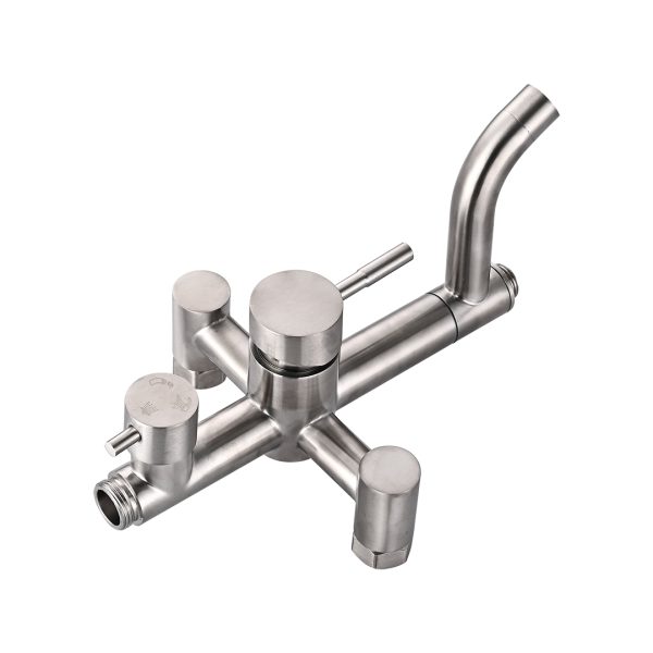 Coloana de dus cu 3 functii chrom rotunda Iperinox - Iperinox