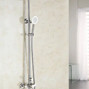 Coloana de dus cu 3 functii chrom rotunda Iperinox - Iperinox