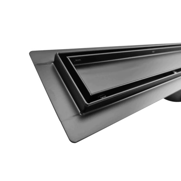 Rigola dus negru mat, Faiantabila, din inox, lungime 90 cm - Iperinox