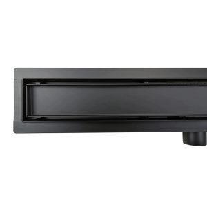 Rigola dus negru mat, Faiantabila, din inox, lungime 90 cm - Iperinox