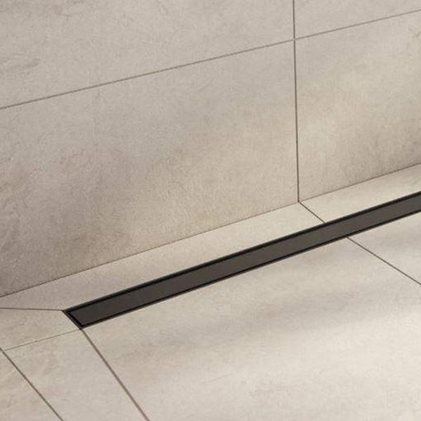 Rigola dus negru mat, Faiantabila, din inox, lungime 90 cm - Iperinox