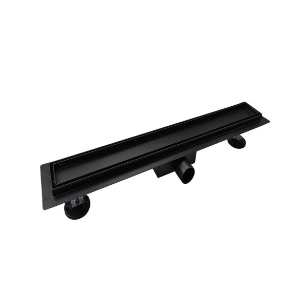 Rigola dus negru mat, Faiantabila, din inox, lungime 90 cm - Iperinox