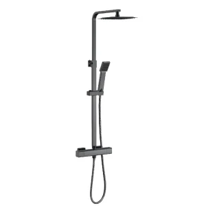 Coloana de dus cu baterie termostatata neagra Iperinox - Iperinox