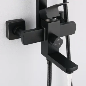 Coloana de dus cu 3 functii black Iperinox square - Iperinox