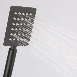 Coloana de dus cu 3 functii black Iperinox square - Iperinox