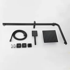 Coloana de dus cu 3 functii black Iperinox square - Iperinox