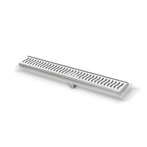 Rigola dus Premium cu scurgere verticala, gratar Wave In, din inox, lungime 50 cm - Iperinox