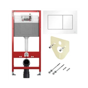 Rezervor WC, incastrat, TECEbase 50 x 112 cm, Clapeta de actionare Tece Now alba si sistem de fixare incluse - Iperinox