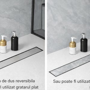 Rigola dus Faiantabila, din inox, lungime 40 cm - Iperinox