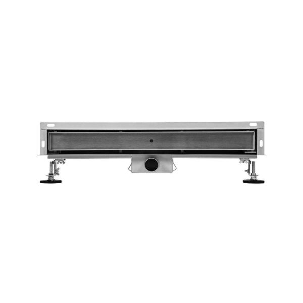 Rigola dus cu scurgere in perete, gratar Plat, din inox, lungime 90 cm - Iperinox