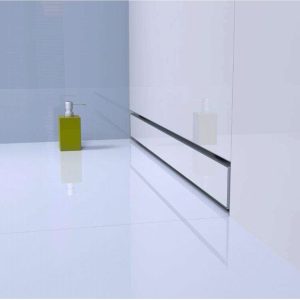 Rigola dus cu scurgere in perete, gratar Plat, din inox, lungime 90 cm - Iperinox