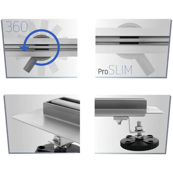Rigola dus cu gratar Slim, din inox, lungime 60 cm - Iperinox