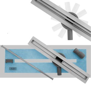 Rigola dus cu gratar Slim, din inox, lungime 60 cm - Iperinox