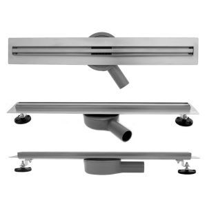 Rigola dus cu gratar Slim, din inox, lungime 60 cm - Iperinox