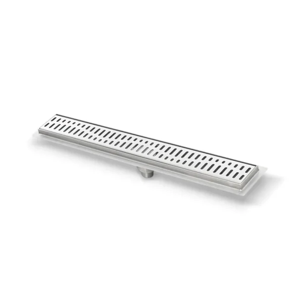 Rigola dus Premium cu scurgere verticala, gratar Wave In, din inox, lungime 110 cm - Iperinox