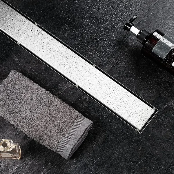 Rigola dus cu gratar Plat, din inox, lungime 40 cm - Iperinox
