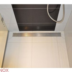 Rigola dus Premium cu scurgere verticala, gratar Wave In, din inox, lungime 70 cm - Iperinox