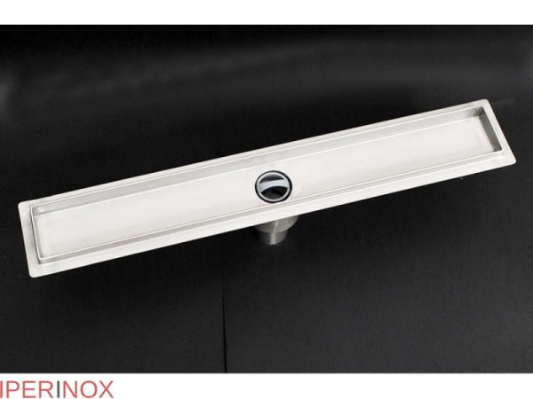 Rigola dus Premium cu scurgere verticala, gratar Wave In, din inox, lungime 110 cm - Iperinox