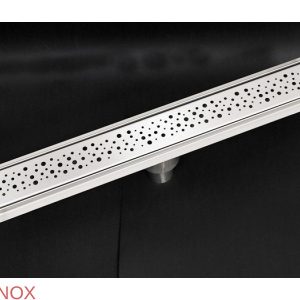 Rigola dus Premium cu scurgere verticala, gratar Wave In, din inox, lungime 110 cm - Iperinox