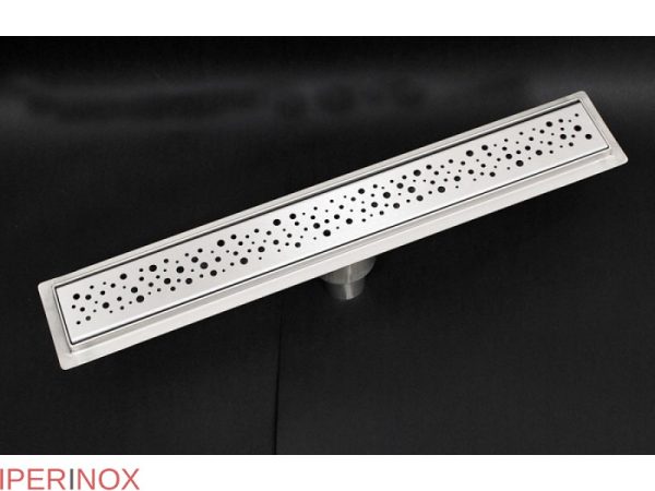 Rigola dus Premium cu scurgere verticala, gratar Wave In, din inox, lungime 110 cm - Iperinox