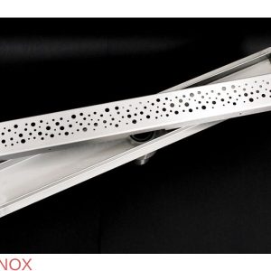 Rigola dus Premium cu scurgere verticala, gratar Wave In, din inox, lungime 50 cm - Iperinox