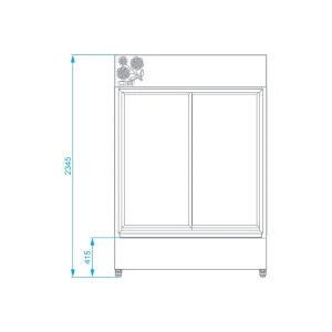 Vitrina Frigorifica Flori Polite Reglabile Sine 2005 mm | 1.70 mp Expunere - Iperinox