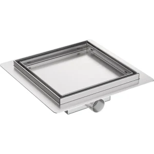 Sifon pardoseala Faiantabil, din inox, dimensiune 15x15 cm - Iperinox