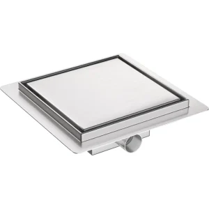 Sifon pardoseala cu gratar Plat, din inox, dimensiune 15x15 cm - Iperinox