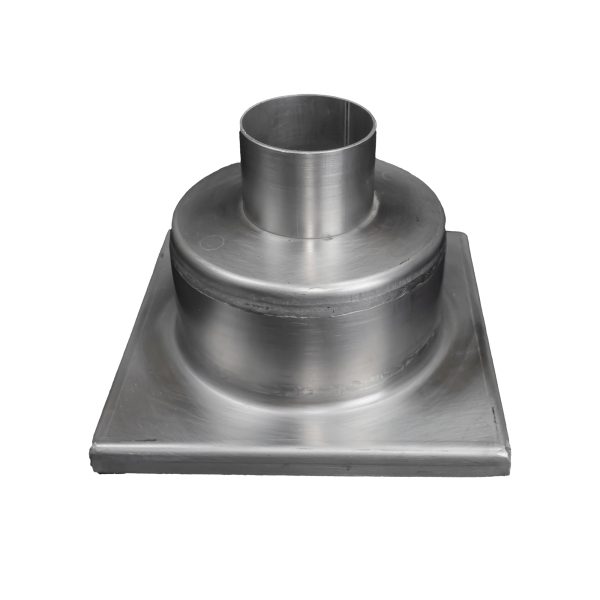 Sifon inox KSDE, 150x150 mm, cu gratar screwed, iesire verticala - Iperinox