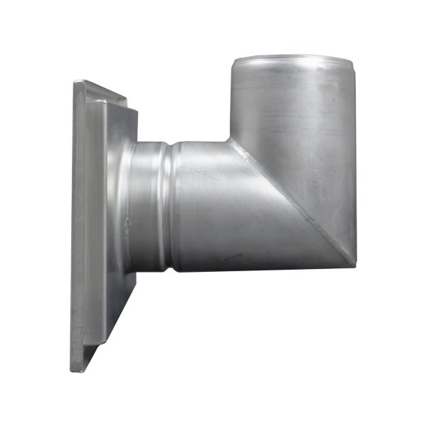 Sifon inox, 200x200 mm, cu gratar lader, iesire laterala - Iperinox