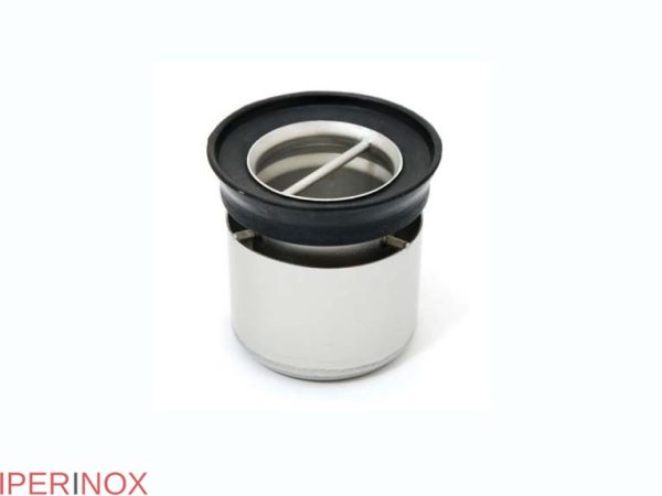 Sifon inox, 200x200 mm, cu gratar lader, iesire verticala - Iperinox