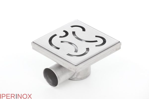 Sifon pardoseala Premium, gratar Square, din inox, dimensiune 20x20 cm - Iperinox