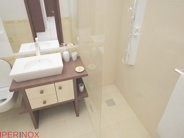 Sifon pardoseala Premium, gratar Square, din inox, dimensiune 20x20 cm - Iperinox