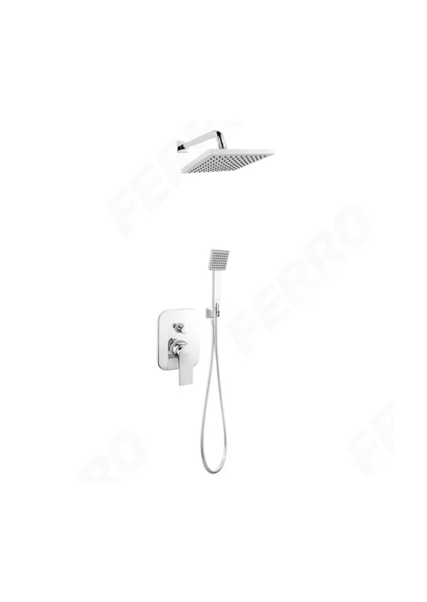 sistem de dus incastrat Square crom Ferro - Iperinox