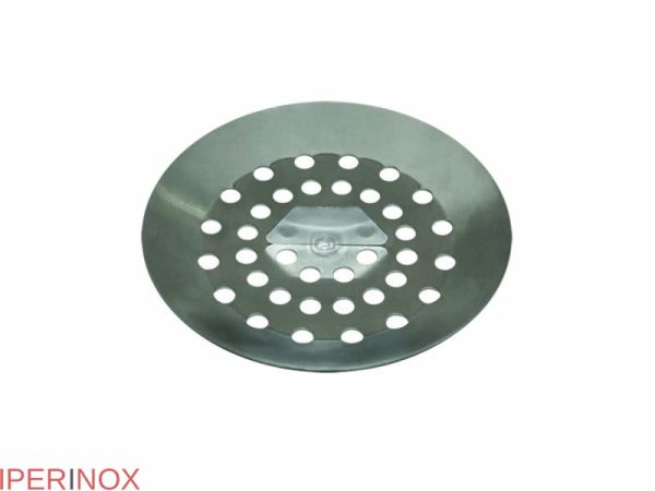 Sifon inox, 200x200 mm, cu gratar lader, iesire verticala - Iperinox