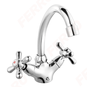 Baterie stativa lavoar cu pipa mobila Retro Ferro - Iperinox