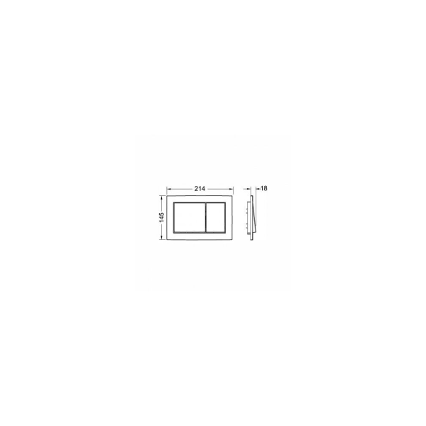 Pachet rezervor apa, incastrat, Tece, Clapeta de actionare, vas WC si capac incluse - Iperinox