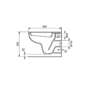 Vas WC ceramic suspendat Tece - Iperinox