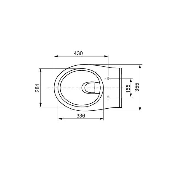 Vas WC ceramic suspendat Tece - Iperinox