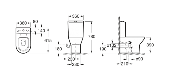 Vas WC stativ Nexo Roca - Iperinox