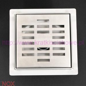 Sifon pardoseala Premium, scurgere verticala, gratar Square, din inox, dimensiune 15x15 cm - Iperinox