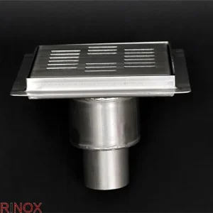 Sifon pardoseala Premium, scurgere verticala, gratar Square, din inox, dimensiune 15x15 cm - Iperinox