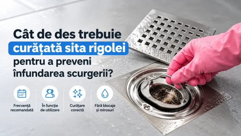Cat de des trebuie curatata sita (filtrul) rigolei pentru a preveni infundarea scurgerii?
